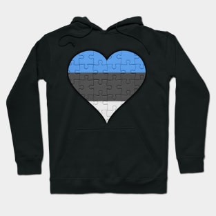 Estonian Jigsaw Puzzle Heart Design - Gift for Estonian With Estonia Roots Hoodie